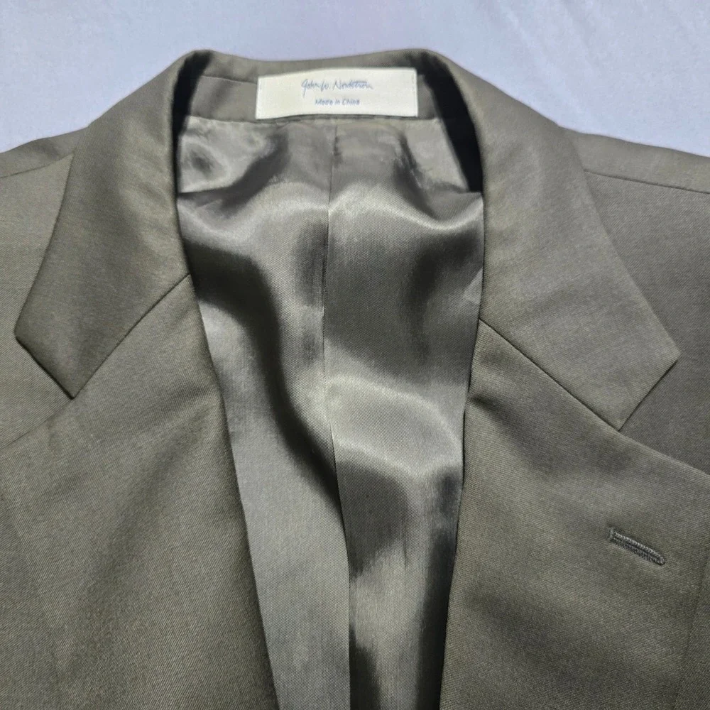 John W Nordstrom Blazer Mens 46XL Olive Green 2 Button Sport Coat Professional
